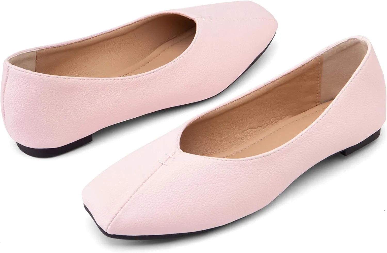 Square Toe Flat Women Slip On Comfortable Ballet Dolly Shoes