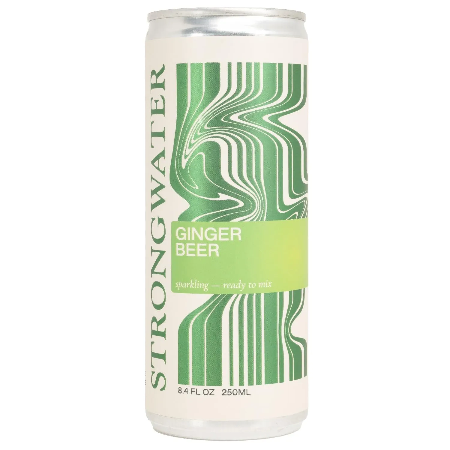 Strongwater Sparkling Ginger Beer - 12 Pack Cans (8.4 Fl Oz Each) - Premium Craft Cocktail Mixer Made with Filtered Rocky Mountain Water & Ginger Root - Real Cane Sugar, No Artificial Flavors