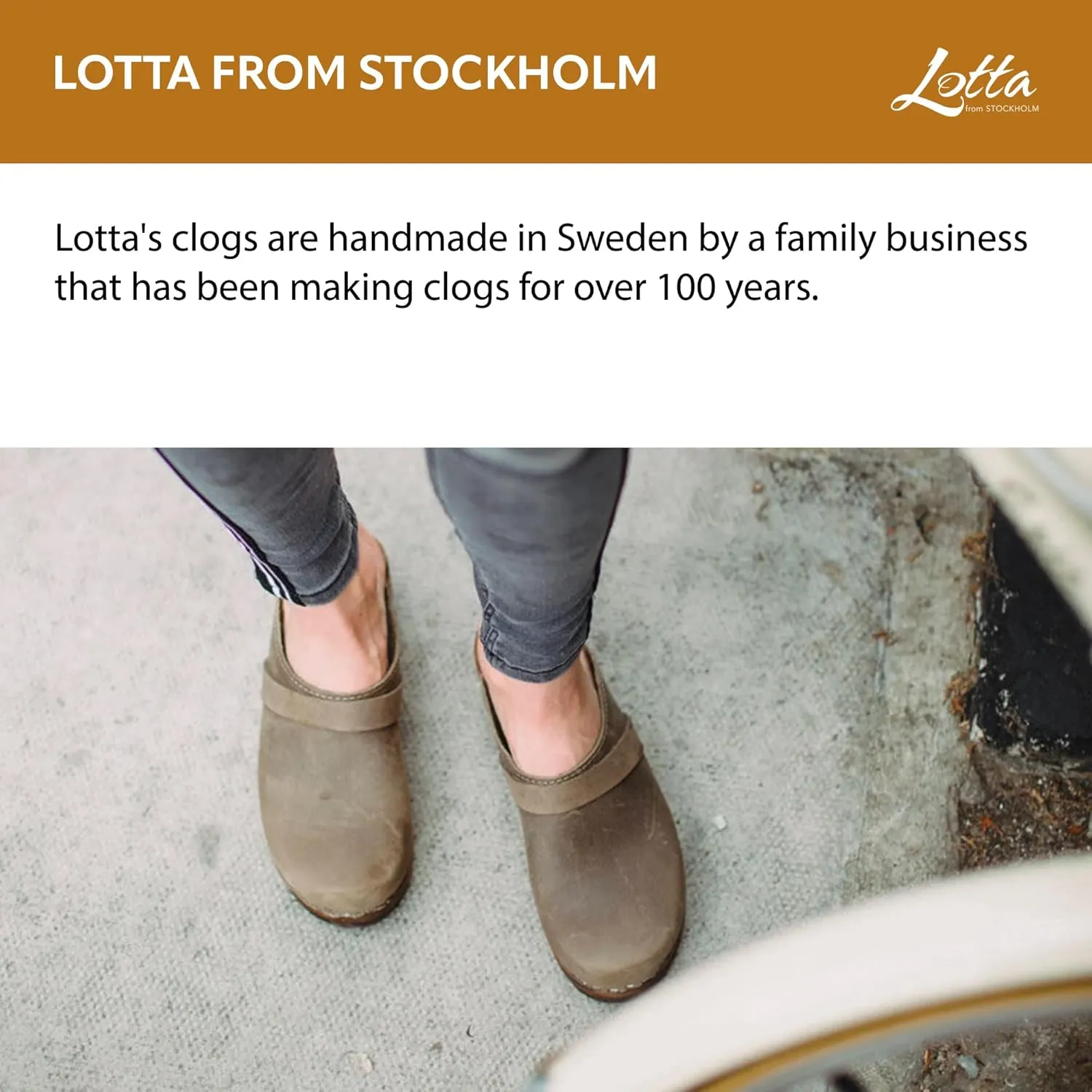 Swedish Classic Clog Mule for Women | Low Heel Slip-on Wooden Plataform Clogs Handmade in Sweden | Alder Wood Base and Oiled Nubuck Leather I Taupe