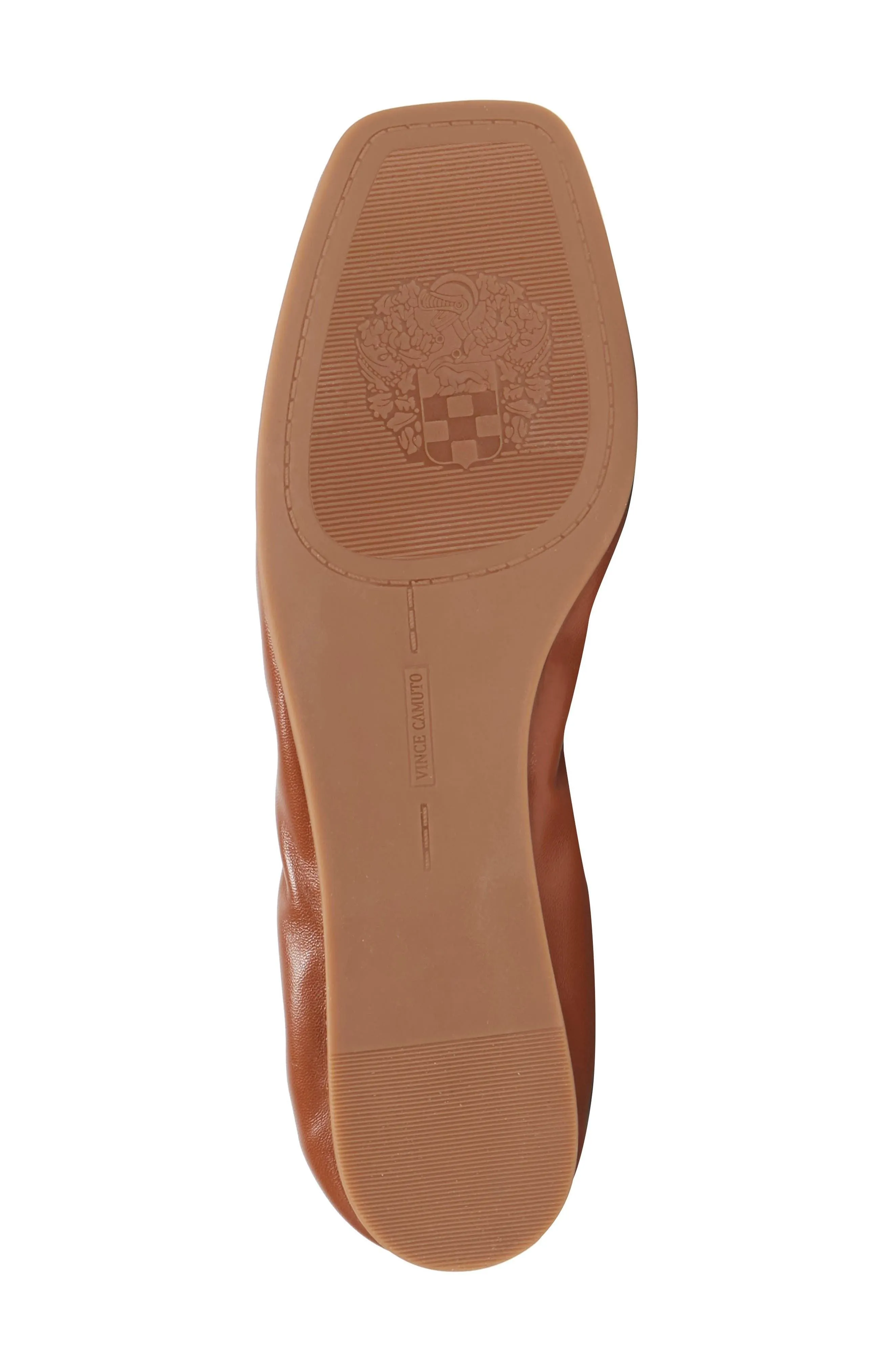 Tan Caramel Square Slip-On Warm Leather Vince Flat Camuto Toe Big ticket savings Breliss Ballet Premium
