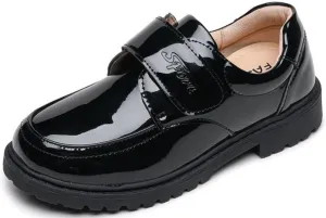 TangDao Boy’s Dress Shoes Black Cowhide Leather Slip On Loafer Formal Wedding School Shoes (Toddler Little/Big Kid)