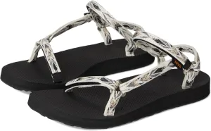 Teva Women's Original Universal Slim Sport Sandal, Archive Wings White/Black, 11