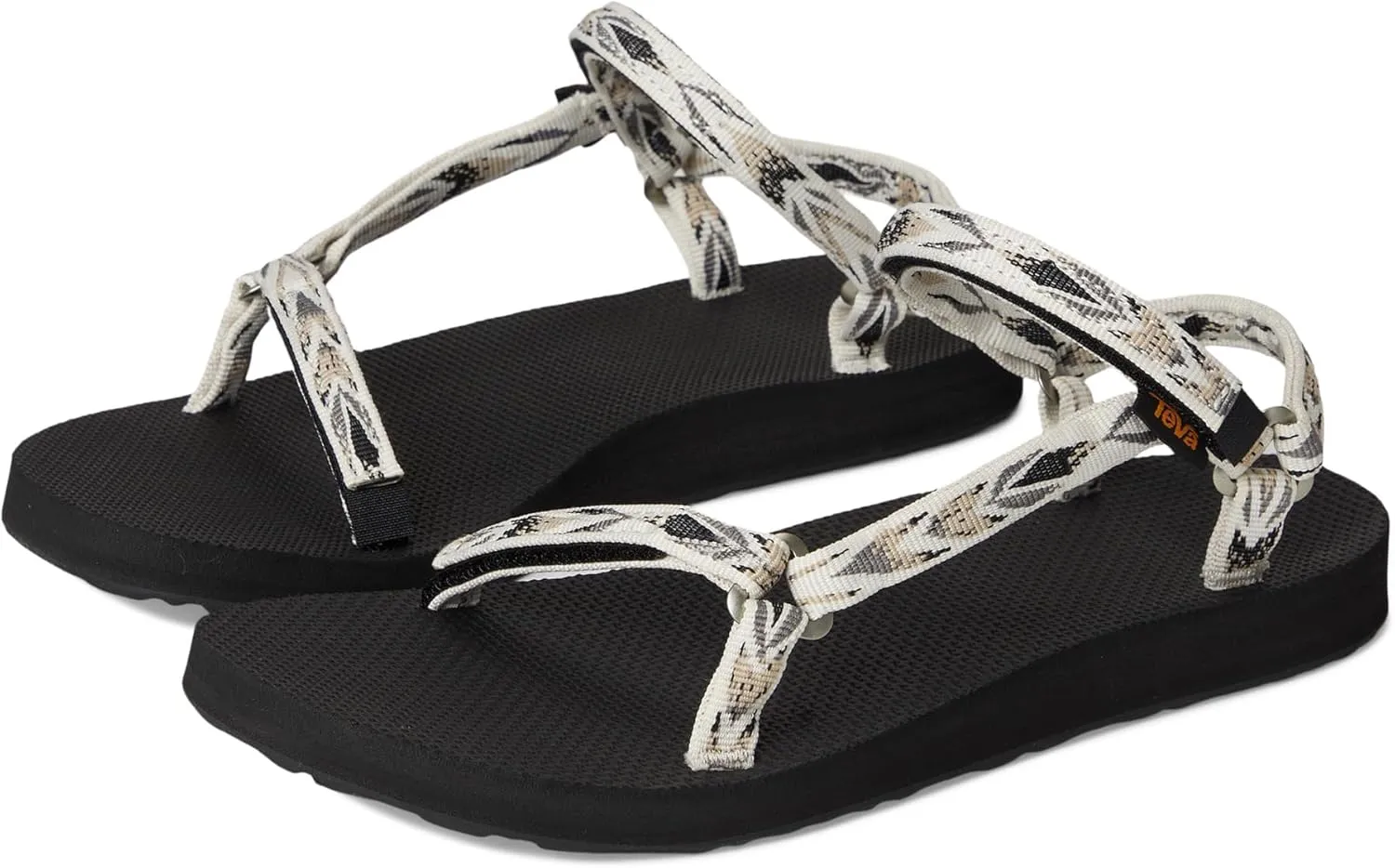 Teva Women's Original Universal Slim Sport Sandal, Archive Wings White/Black, 11