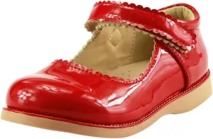 The Doll Maker Red Patent Mary Jane Glitter Ballet Flat for Girls