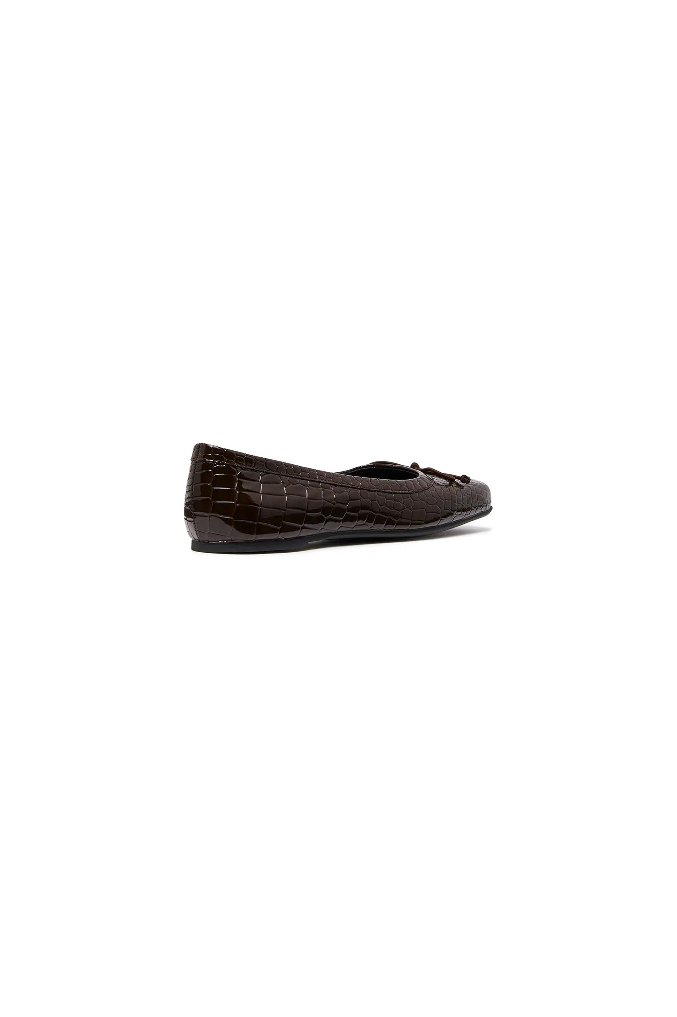 THERAPY Laine Ballet Flat Chocolate Croc