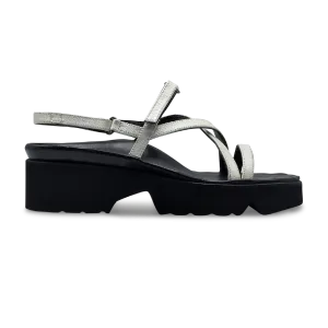 Thierry Rabotin Women's Bella 1337 Peal White Leather and Black Leather Combo