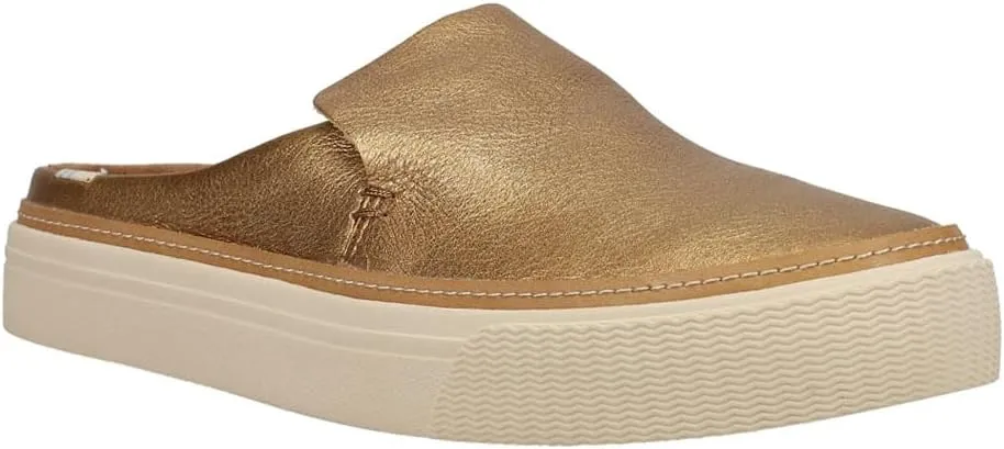 TOMS Womens Sunrise Leather Mule Sneakers Shoes Casual - Gold
