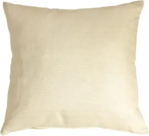 Tuscany Linen Cream Throw Pillow 17x17 Square, Complete with Pillow Insert