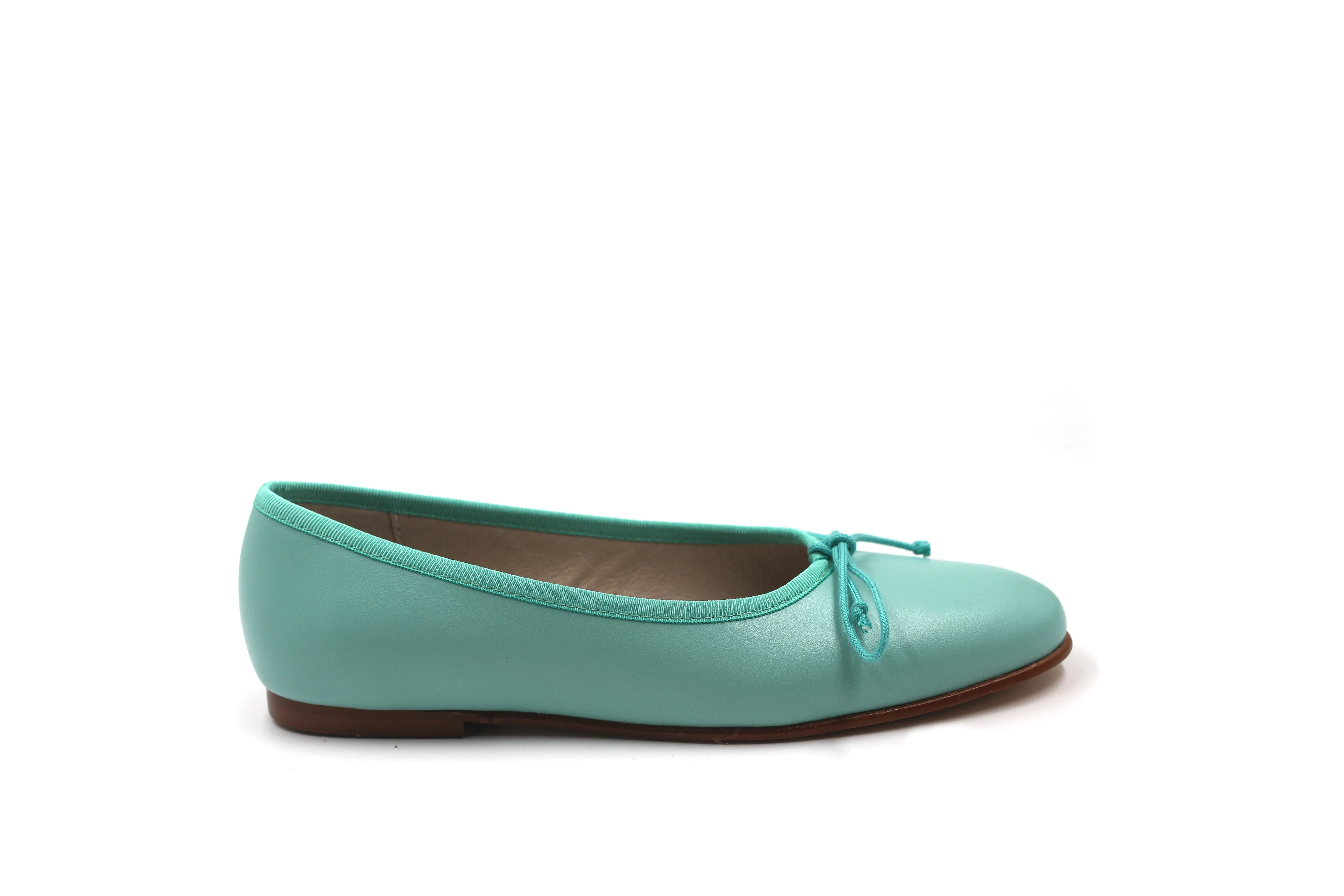 Valencia Mint Leather Ballet Flat