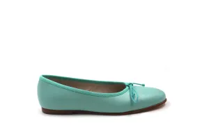 Valencia Mint Leather Ballet Flat