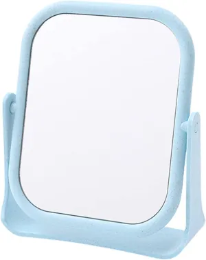 Vanity Makeup Mirror Square Double-Sided Rotatable Cosmetic Mirror Simple Folding Cosmetic Portable Mirror Desktop High-Definition Cosmetic Mirror Table Desk Vanity Makeup Mirror(Color:003)