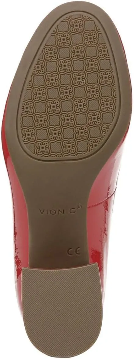 Vionic Women's Pump Heel Sandal Carmel Shoes with Arch Support