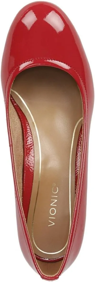 Vionic Women's Pump Heel Sandal Carmel Shoes with Arch Support