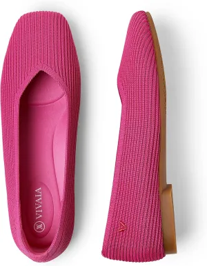 VIVAIA Margot 2.0 Women's Casual Flats Slip on Washable Ballet Flats Shoes Comfortable Square-Toe Style