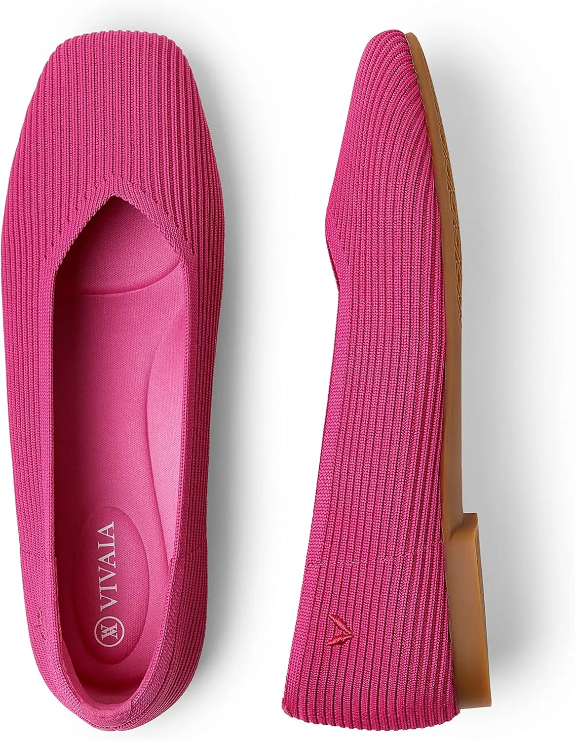 VIVAIA Margot 2.0 Women's Casual Flats Slip on Washable Ballet Flats Shoes Comfortable Square-Toe Style