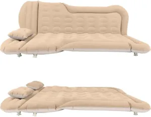 Wakeman Outdoors Inflatable Mattress - Car Air Mattress for SUV or Tent with Aux Outlet Pump and 2 Inflatable Pillows - Car Camping Gear (Beige)
