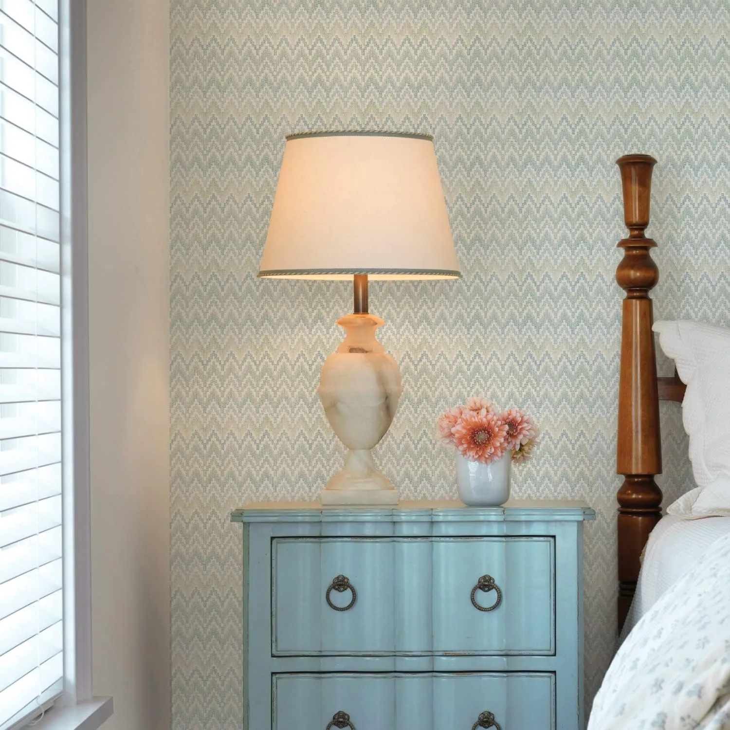 Waverly RMK12601PL Heartbeat Green/Blue Peel and Stick Wallpaper