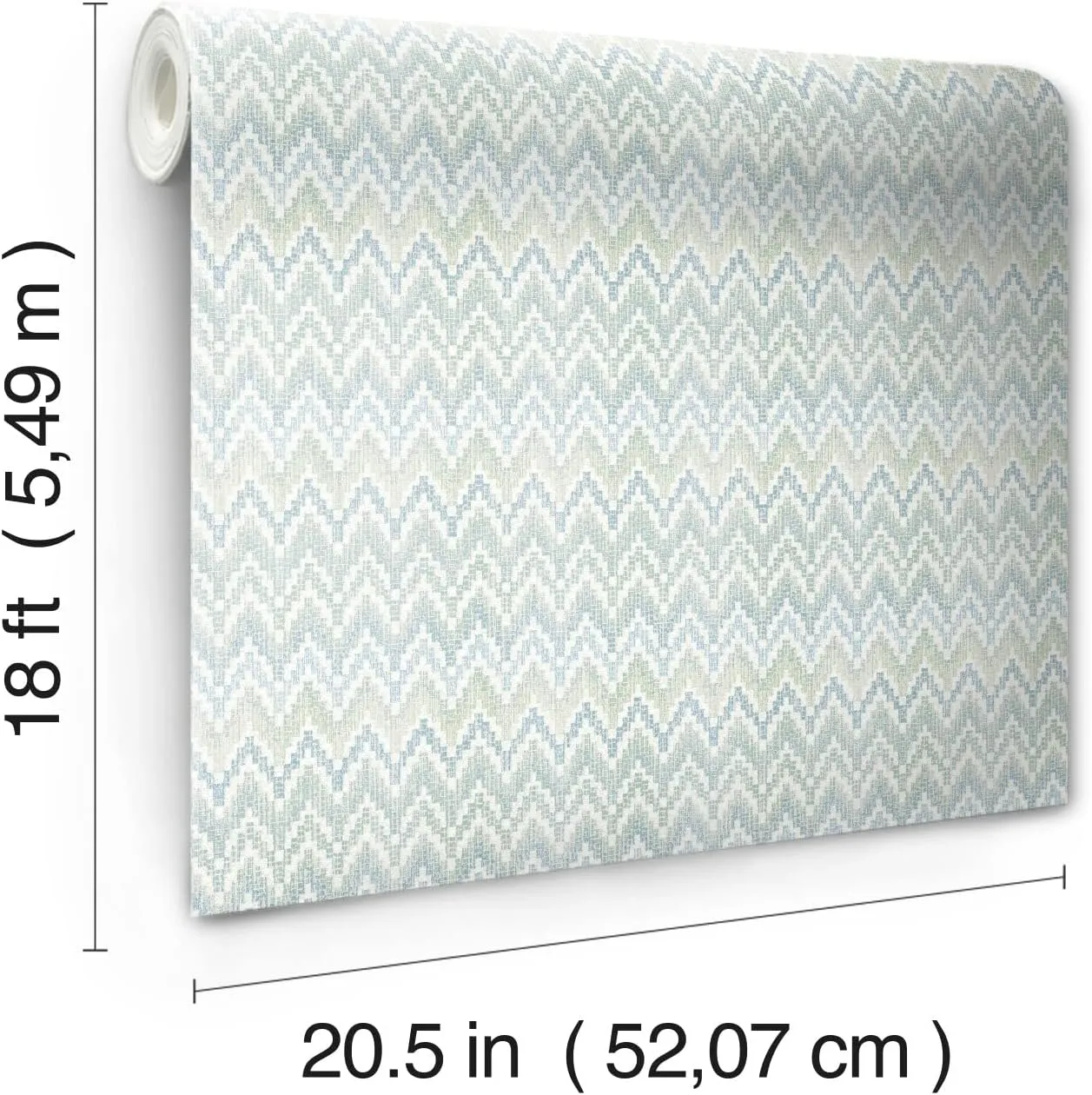 Waverly RMK12601PL Heartbeat Green/Blue Peel and Stick Wallpaper