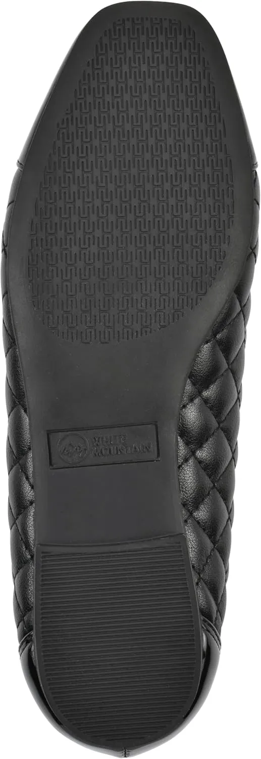 WHITE MOUNTAIN Women's Bocah Diamond Quilted Cap Toe Ballet Flat