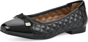 WHITE MOUNTAIN Women's Bocah Diamond Quilted Cap Toe Ballet Flat
