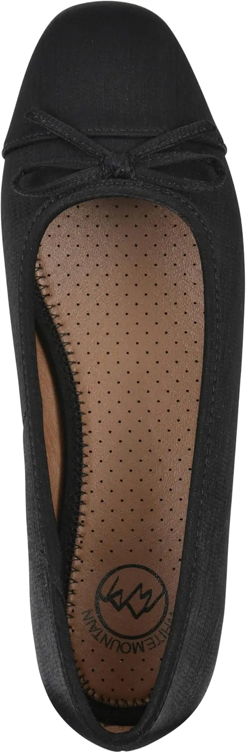 WHITE MOUNTAIN Women's Bocci Dressy Cap Toe Ballet Flat