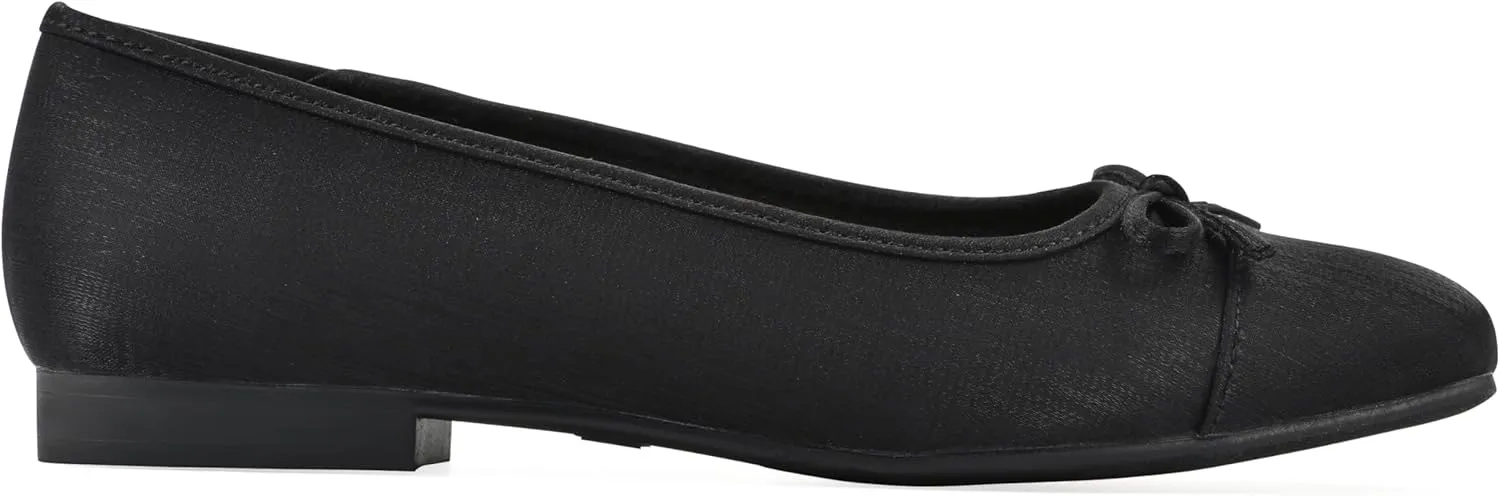 WHITE MOUNTAIN Women's Bocci Dressy Cap Toe Ballet Flat