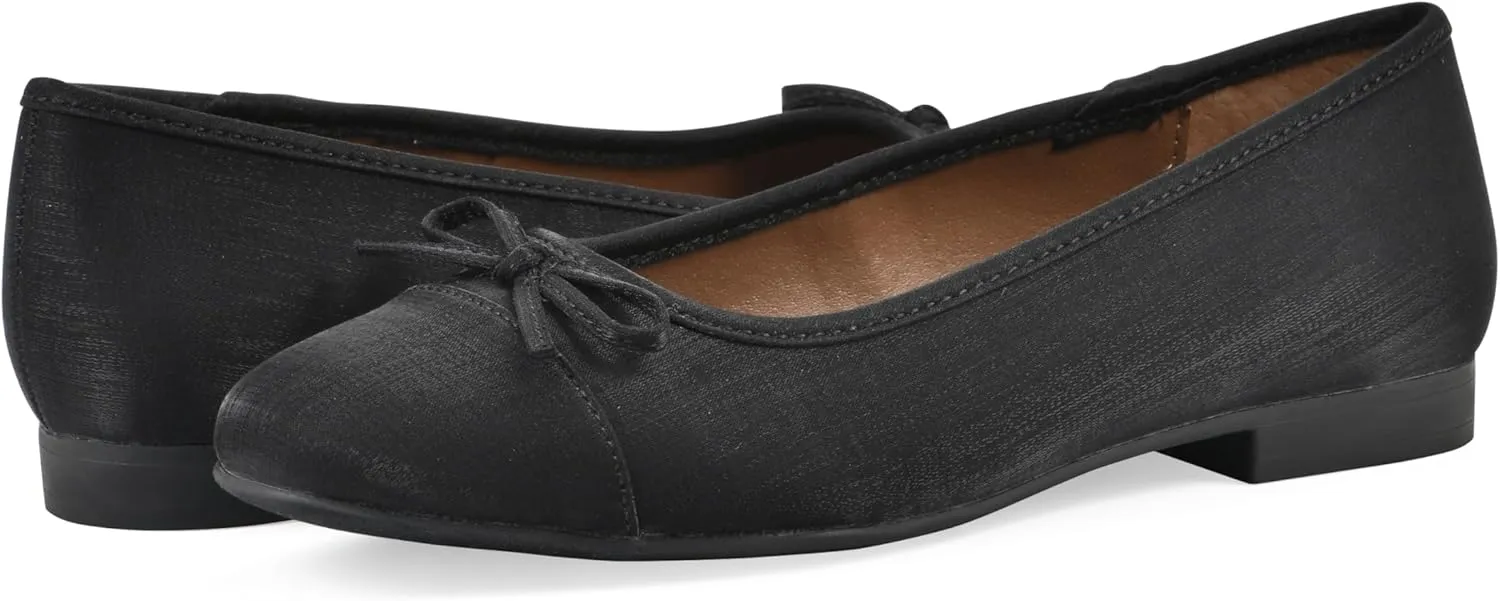 WHITE MOUNTAIN Women's Bocci Dressy Cap Toe Ballet Flat