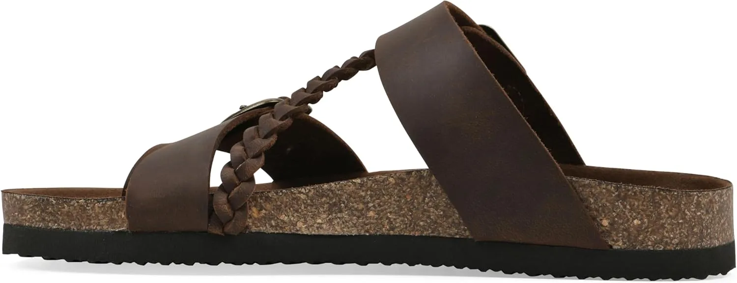 WHITE MOUNTAIN Women's Hammy Braided Signature Comfort-Molded Footbed Sandal