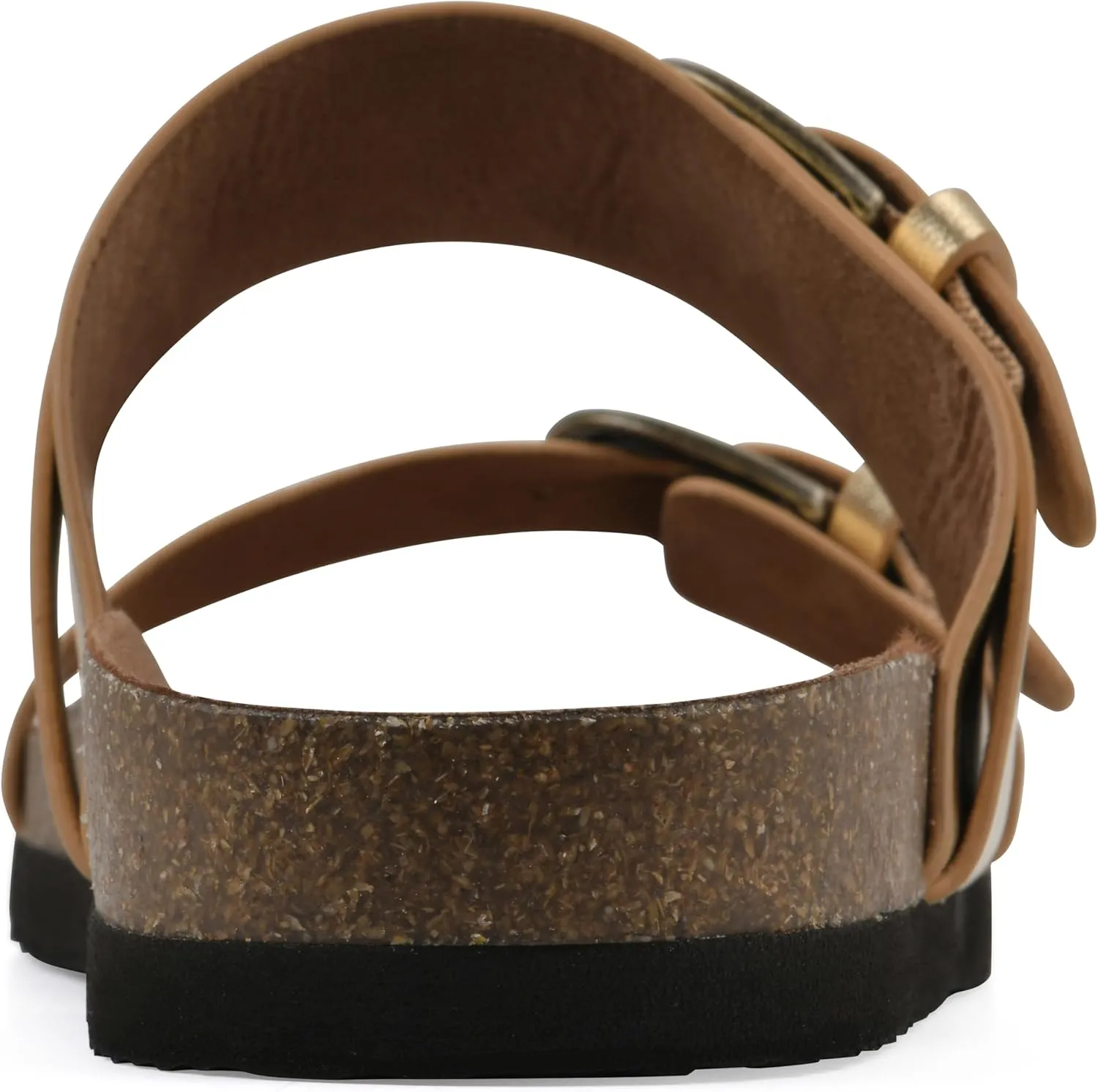 WHITE MOUNTAIN Women's Hardball Double-Buckle Signature Comfort-Molded Footbed Sandal