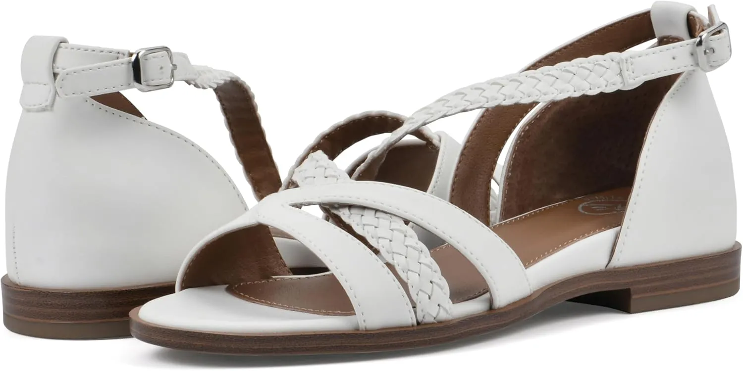 WHITE MOUNTAIN Women's Kika Open Toe Flat Sandal