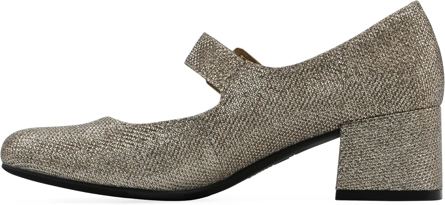 WHITE MOUNTAIN Women's Lasso Mary Jane Block Heel
