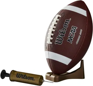 Wilson NCAA Supreme Composite Leather Football w/ Pump & Tee - Junior Size, Brown