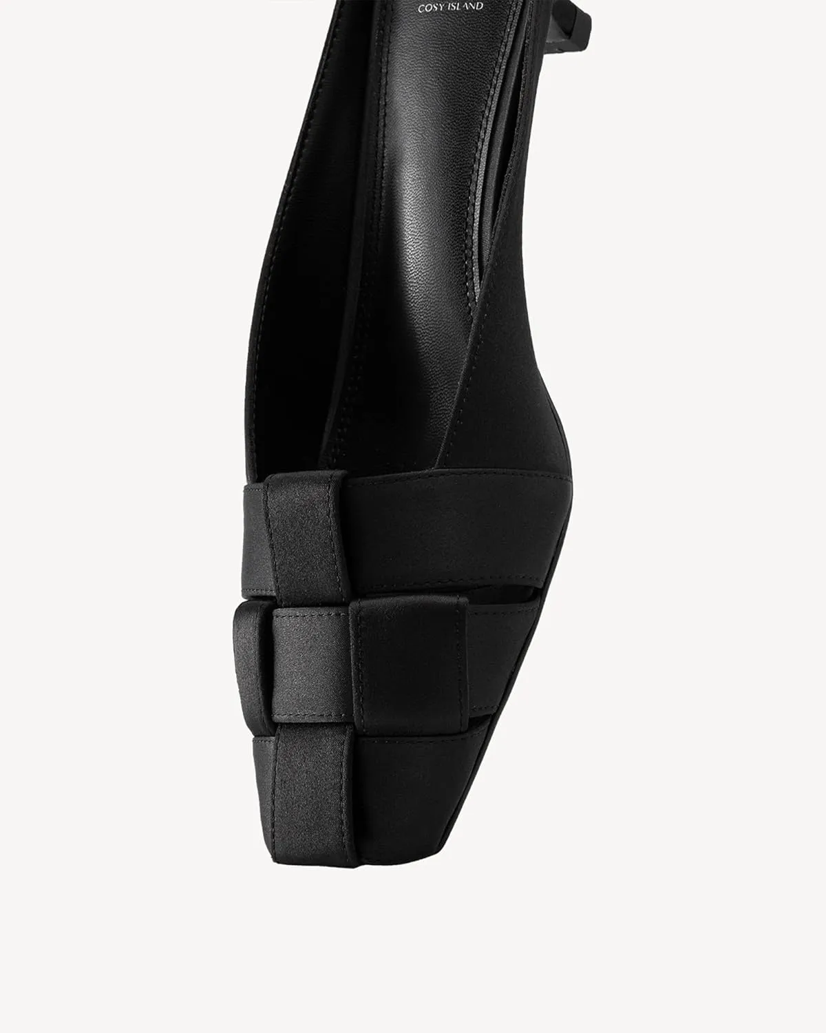 Women's Cosy Kitten Heel Mule Sandals - Breathable Woven Peep Toe Low Heel Dress Shoes for Wedding, Office, Casual Outfits