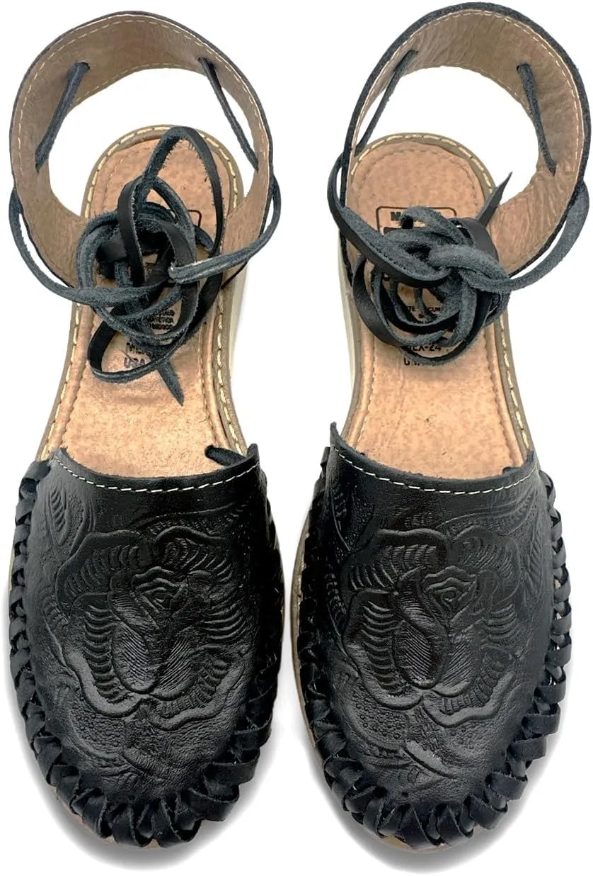 Women’s Lace Up Leather Sandals, Authentic Mexican Huarache Sandals