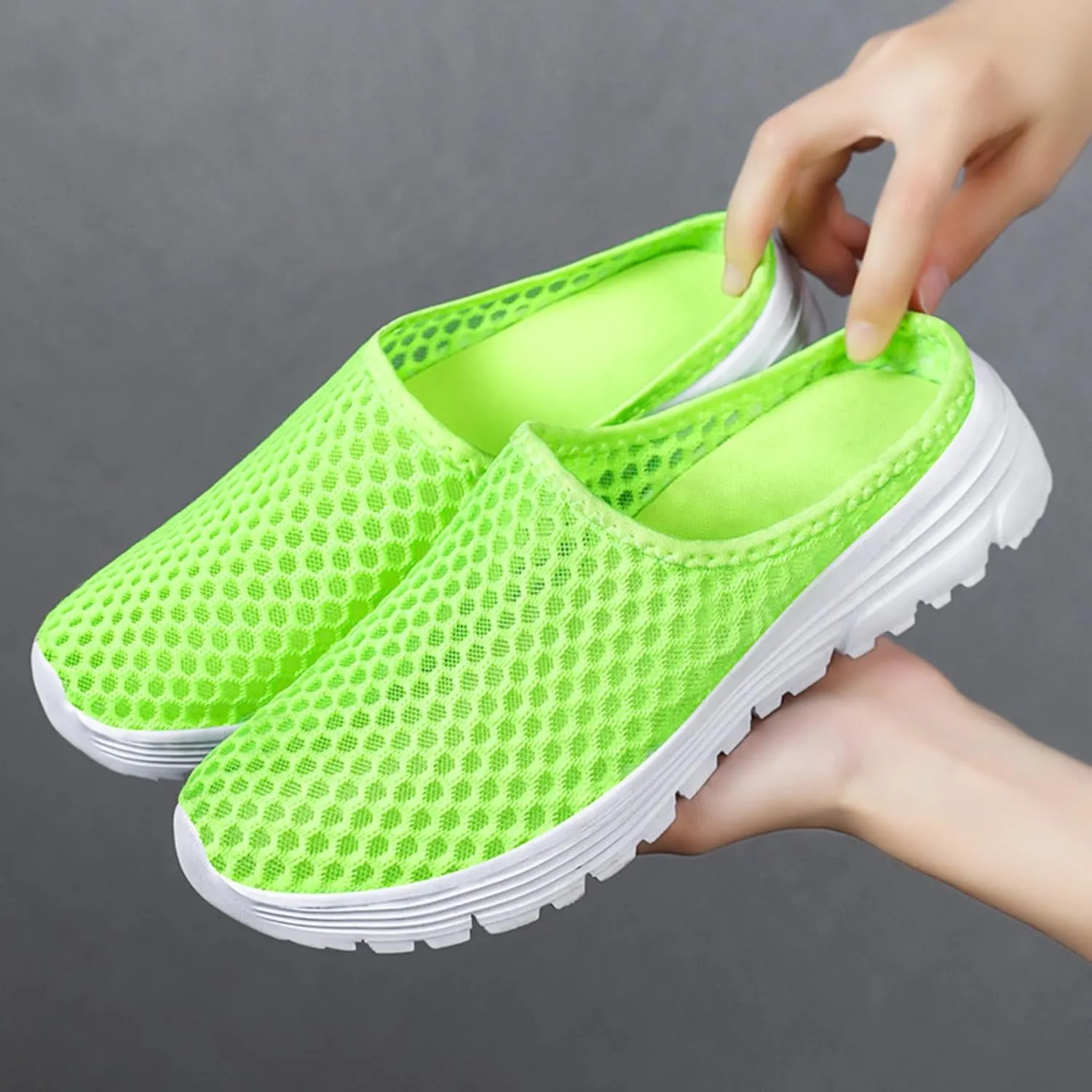 Women’s Lightweight Mesh Garden Shoes – Breathable Summer Slippers, Quick-Dry Outdoor Mules, Unisex Casual Slip-Ons
