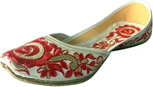 Women's Phulkari Punjabi Jutti Khussa Shoes Ethnic Shoes Ballet Shoes Ballerina