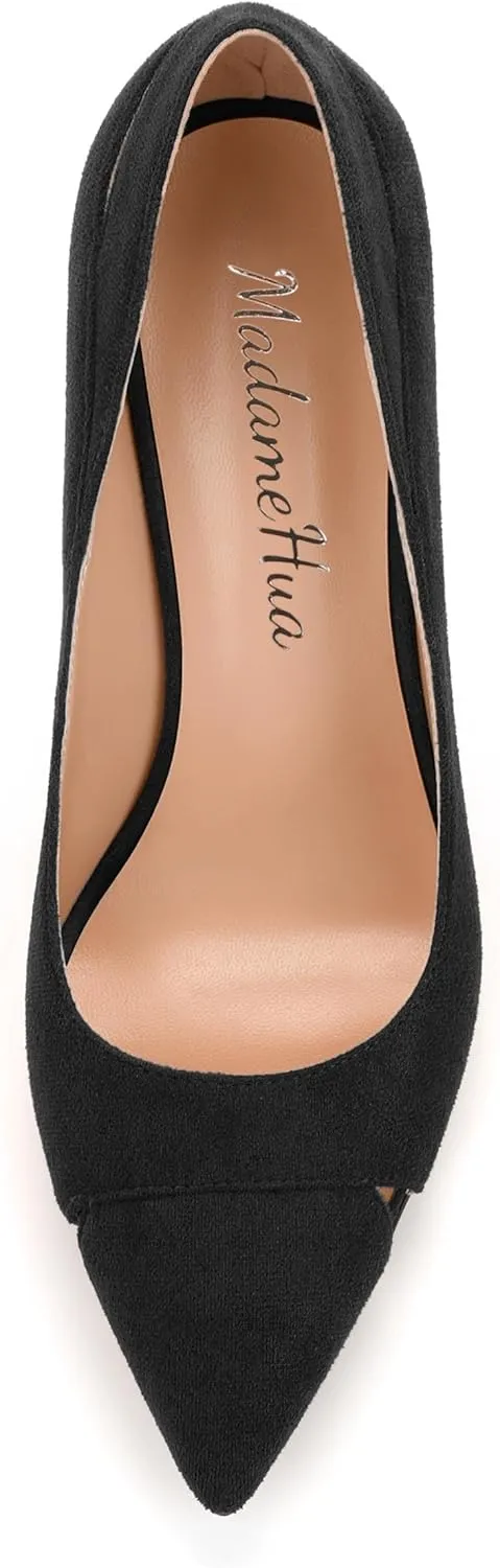 Women's Pumps, Pointed Toe High Heels Shoes for Women, Fashion Classic Pointed Toe High Chunky Heel Dress Pump Shoes