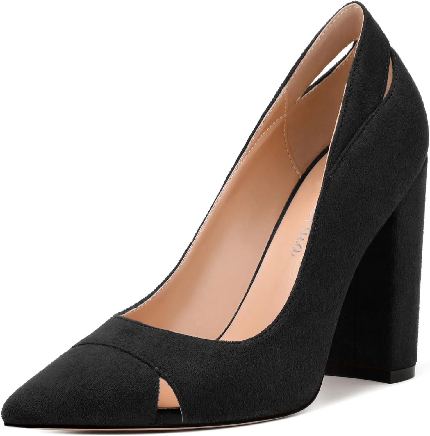 Women's Pumps, Pointed Toe High Heels Shoes for Women, Fashion Classic Pointed Toe High Chunky Heel Dress Pump Shoes