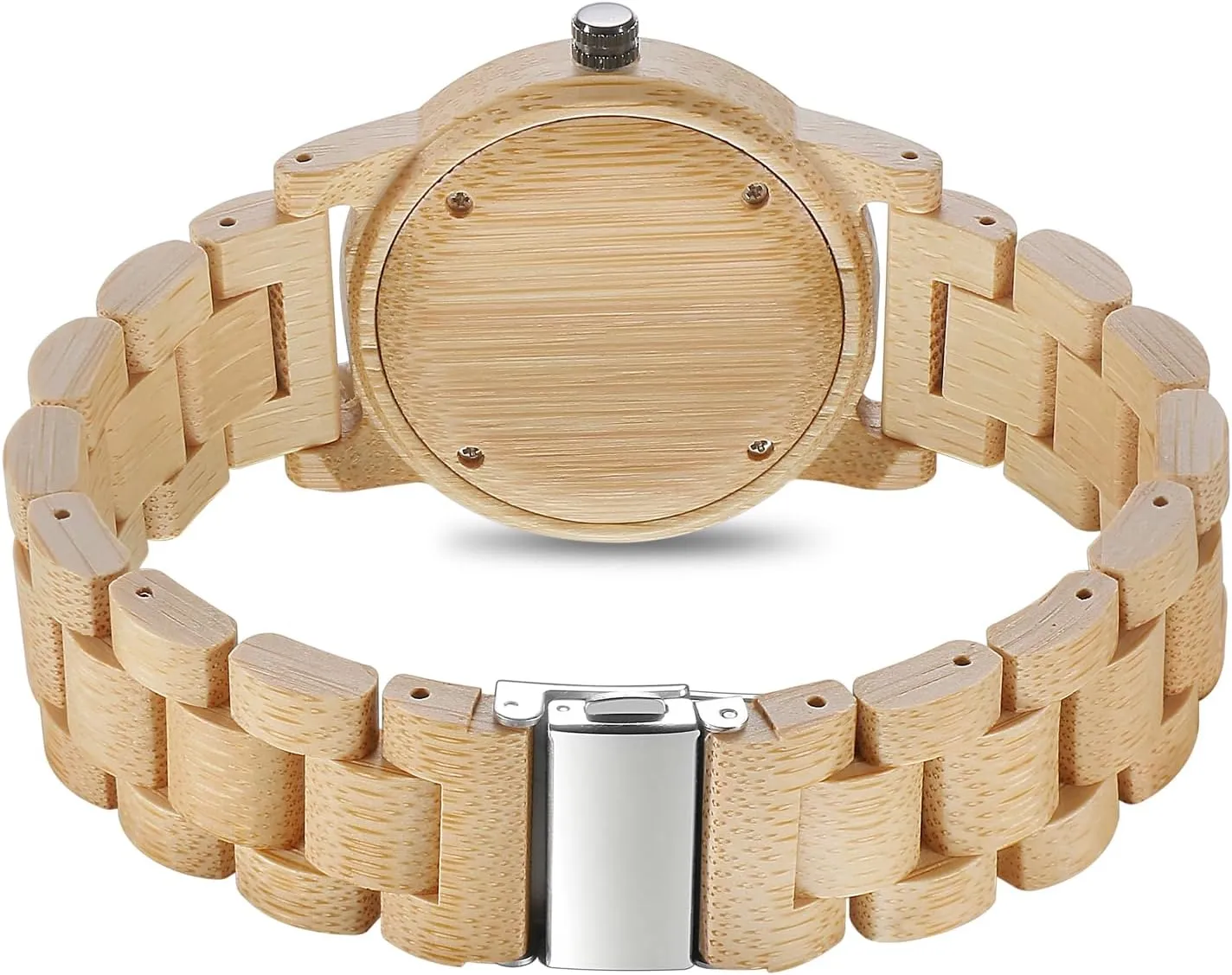 Wooden Watches Uwood Series 40 mm Unisex Natural Handmade Wood Watch with Gift Box & Band Adjustable