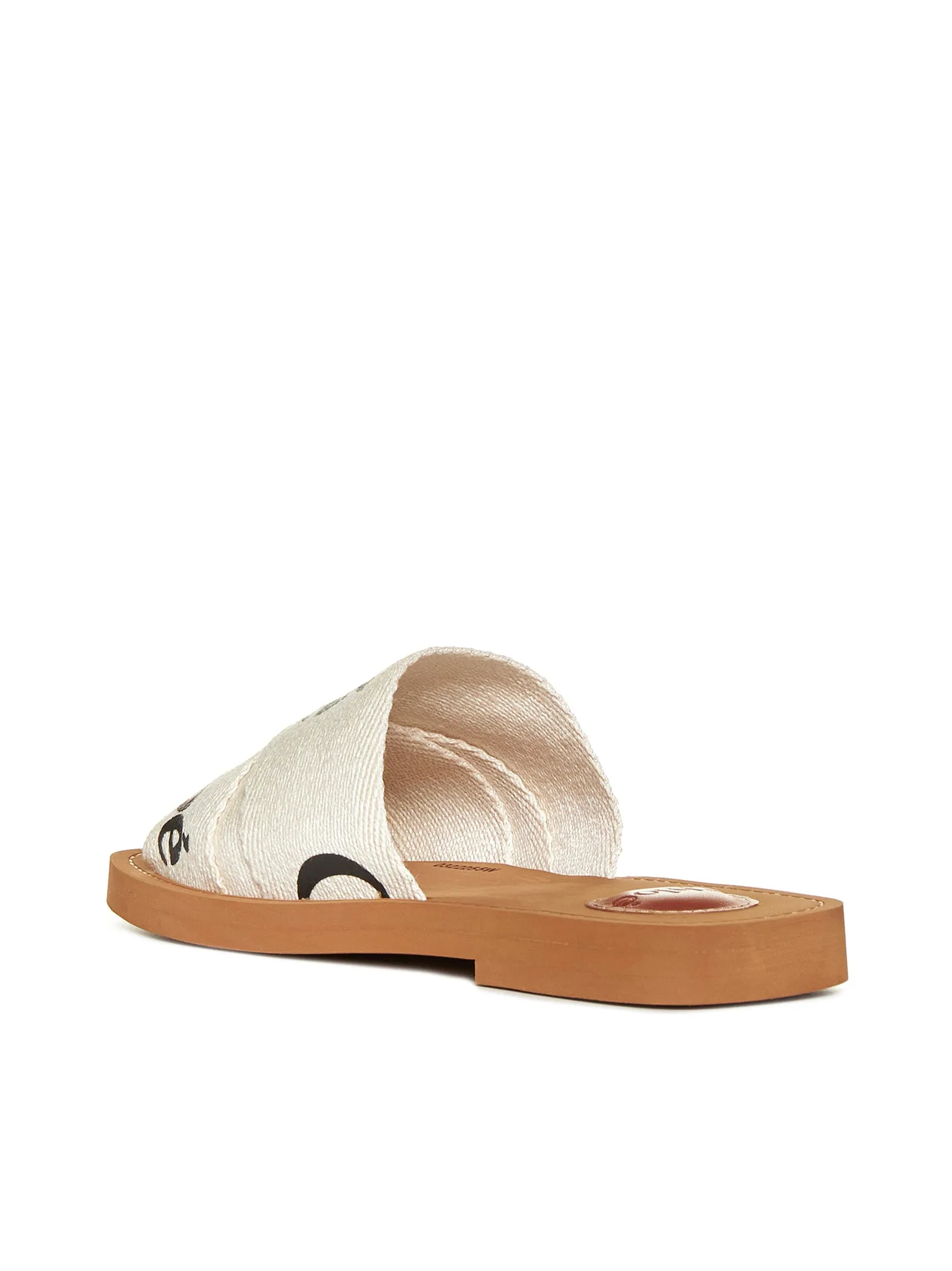 Woody linen flat sandals