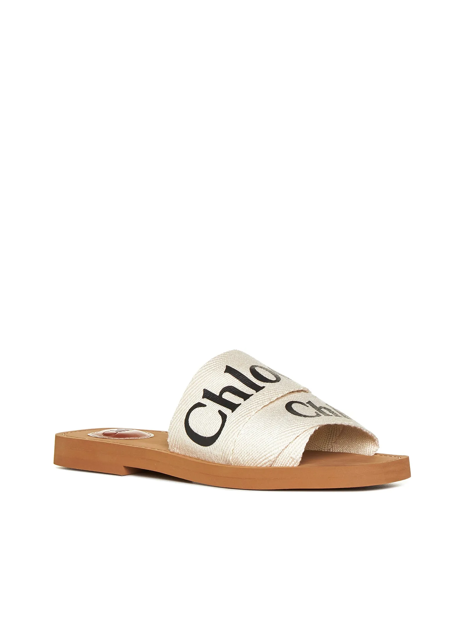 Woody linen flat sandals