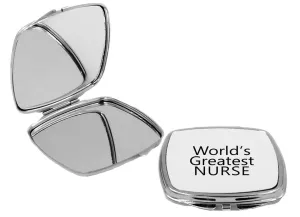 World's Greatest Nurse - Square Compact Mirror Personal Mirror