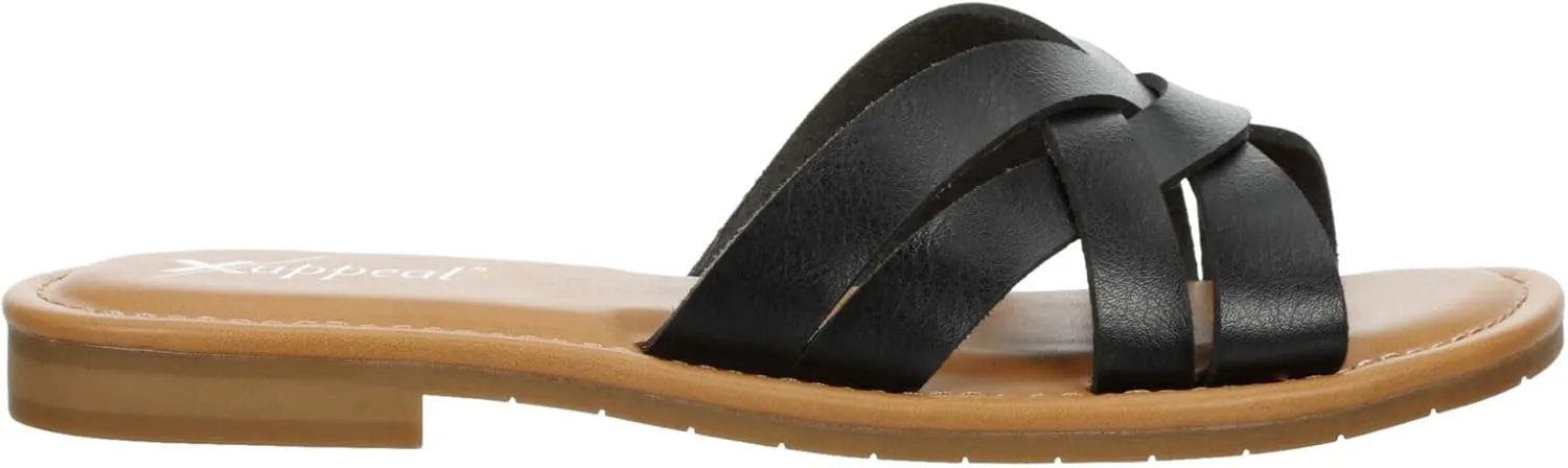 XAPPEAL Andie - Women's Strappy Slip-On H-Band Flat Slide Sandals