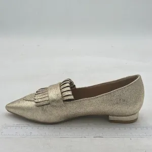 XYD Women Vintage Fringe Dress Flats Pointy Toe Slip On Driver Loafers Low Heels