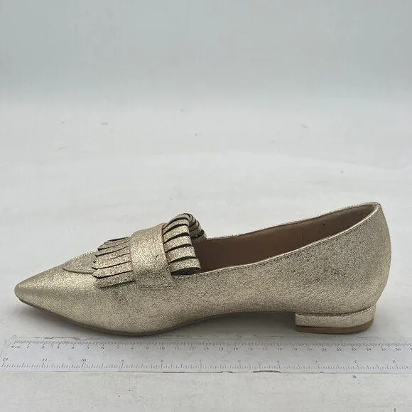 XYD Women Vintage Fringe Dress Flats Pointy Toe Slip On Driver Loafers Low Heels