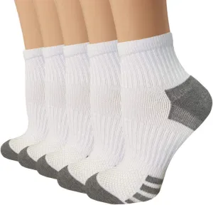 yeuG Ankle Compression Socks Women and Men 5 Pairs - Circulation Arch Support Copper Plantar Fasciitis Running Socks
