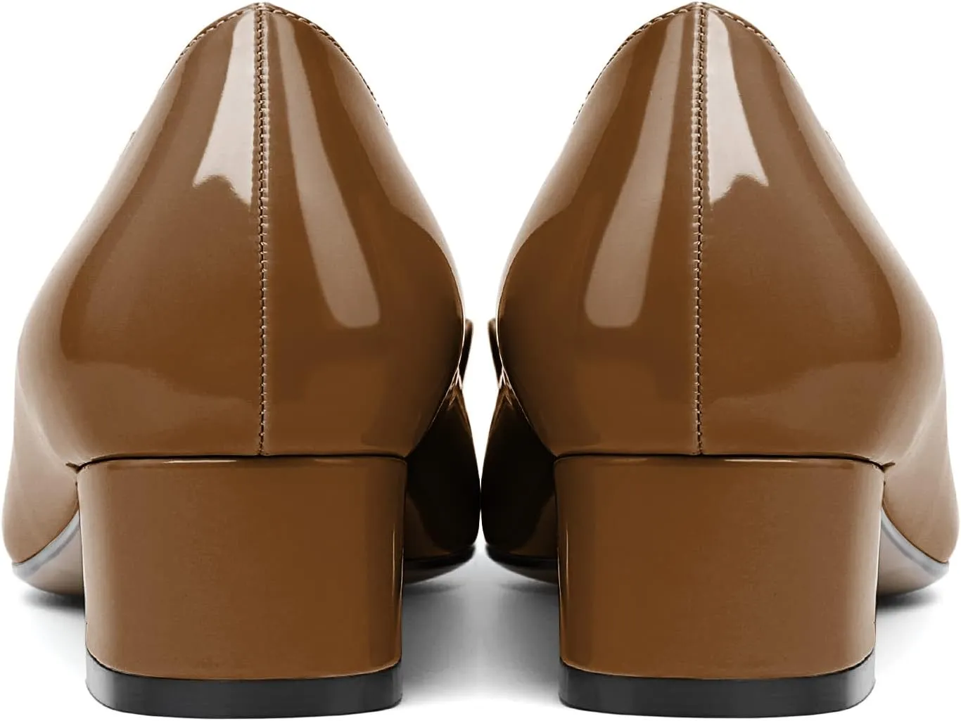 Zamikoo Women's Block Heel Pumps, Square Toe Slip-on Chunky Low Heels, Heeled Dress Shoes with Bow for Office Wedding Work Evening 1.5 Inches