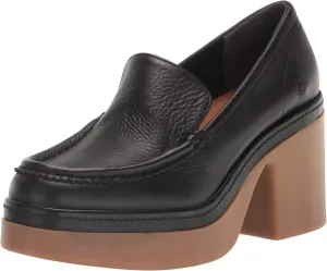 ZODIAC Womens Dorit High Heel Loafer Black Leather 10 M