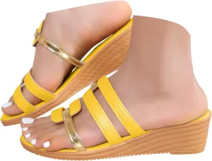 ZSpzx 2025 Women's Slide Sandals Summer Open Toe Two Hollow Strap Slip On Wedge Sandal Ladies Comfortable Low Heel Orthopedic Cushion Footed Casual Shoes for Beach Vacation Outdoor Indoor