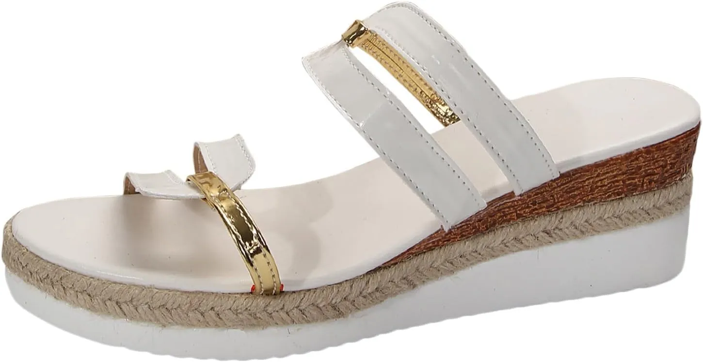 ZSpzx Espadrille Platform Sandal with Arch Support Clip Toe Slingback Sandals Orthopedic Open Toe Non-Slip Comfortable Lightweight Dressy Slippers Glitter Slides Ladies Summer Beach Low Heel Shoes
